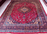 Vintage Kashan Hand-Knotted Wool Persian Rug